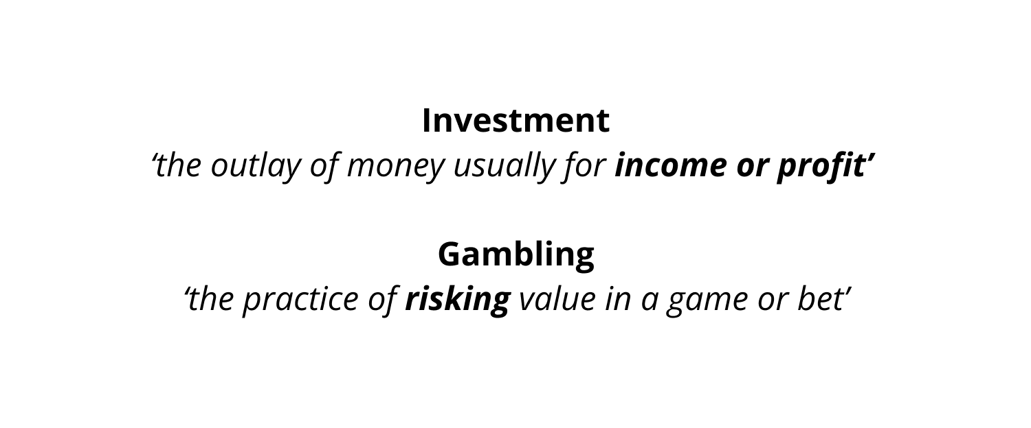 Investment and Gambling Definitions